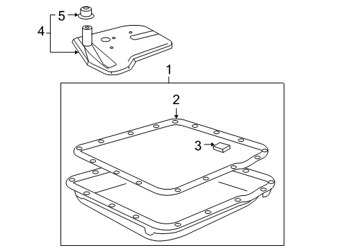 2009 GMC Yukon Transmission Oil Pan Diagram for 24240207