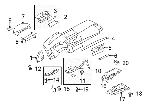 2010 BMW 135i Cluster & Switches, Instrument Panel Fillister Head Self-Tapping Screw Diagram for 07146977362