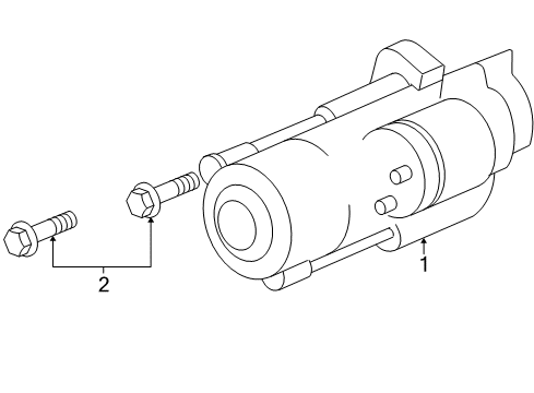 2006 Buick Lucerne Starter Starter Diagram for 89017760