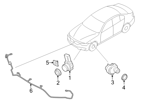 Parking Aid ULTRASONIC SENSOR, MELBOURNE:662010 Diagram for 66209827059