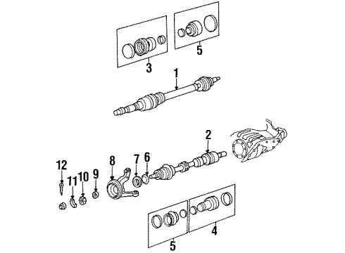 1995 Plymouth Acclaim Drive Axles - Front Boot Outer Cv Diagram for 4641331