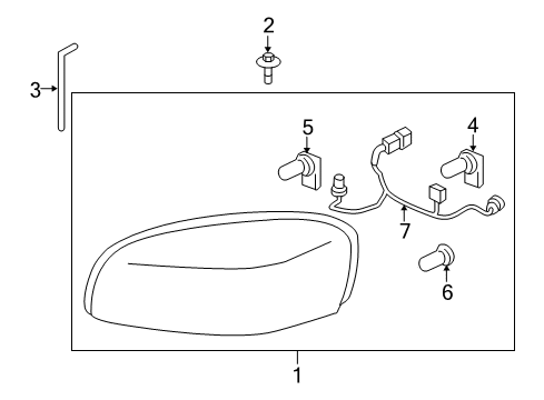 2006 Pontiac Montana Bulbs Inner Panel Diagram for 89045614