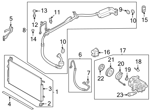 2022 Hyundai Tucson Condenser, Compressor & Lines PIPE & TUBE ASSY Diagram for 97761N9650