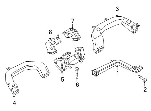 2002 Chrysler Sebring Ducts Screw-HEXAGON FLANGE Head Diagram for 6510351AA