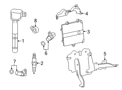 2020 Acura TLX Ignition System Cover, Ecu Diagram for 37823RDFA00