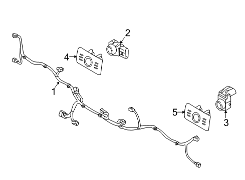 2017 Kia Soul EV Electrical Components - Rear Bumper Sensor Assembly-ULTRASON Diagram for 95720E4000IM