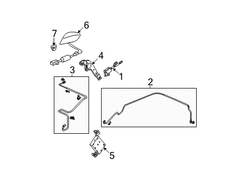 2009 Honda Accord Antenna & Radio Feeder Assembly, Radio Diagram for 39160TA0A01