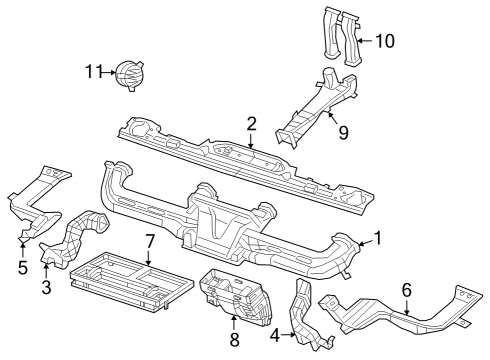 2020 Jeep Gladiator Ducts Plate-Transmission SHIFTER Diagram for 68304498AA