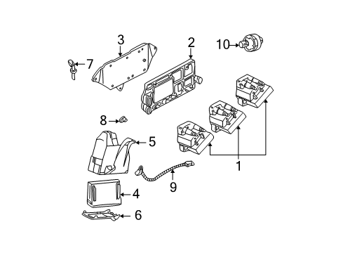 1997 Nissan Sentra Powertrain Control RETAINER, Emission Control System Diagram for 22640111