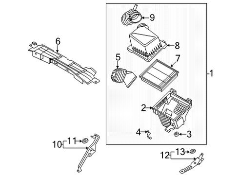Air Intake HOSE - AIR Diagram for LX6Z9B659D