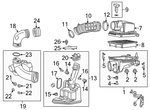 2014 Acura ILX Filters Tube Assembly B, Air In. Diagram for 17253RX0X00