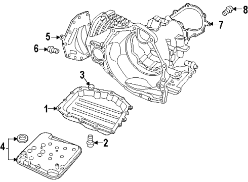 1995 Chrysler New Yorker Transaxle Parts Cover-Transmission Case Diagram for 4659636