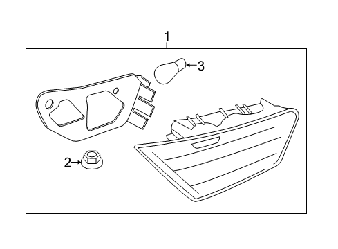 2015 BMW M6 Bulbs Rear Light In Trunk Lid, Right Diagram for 63217210580