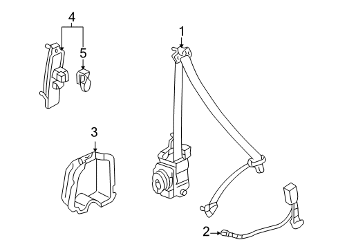 2006 Honda Accord Seat Belt Protector, R. FR. Seat Belt Diagram for 81491SDAA10