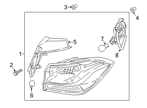 2020 Hyundai Elantra GT Bulbs Lamp Assembly-Rear Combination, RH Diagram for 92402G3110