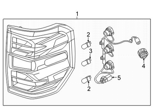 2022 Ford Maverick Tail Lamps SOCKET AND WIRE ASY - LAMP Diagram for NZ6Z13412A