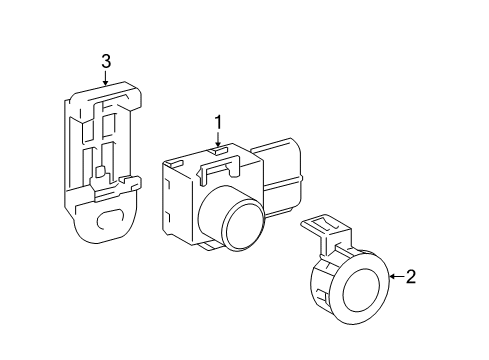 2011 Toyota Prius Electrical Components Park Sensor Diagram for 8934128480J4