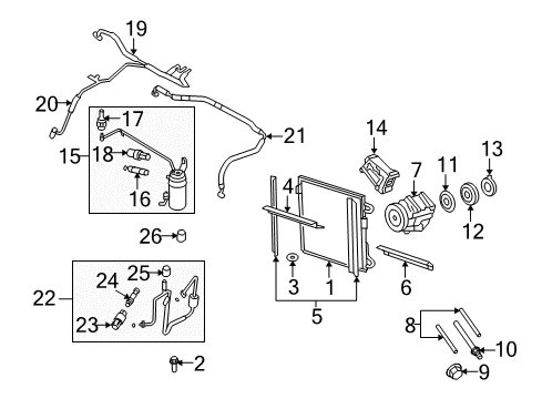 A/C Condenser, Compressor & Lines Compressor Mount Bracket Diagram for 1L2Z19E708AA