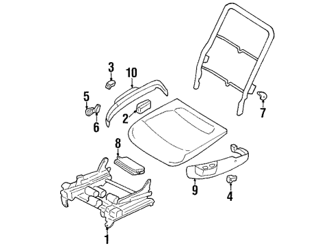 2001 Chrysler LHS Power Seats Part Diagram for 4601756