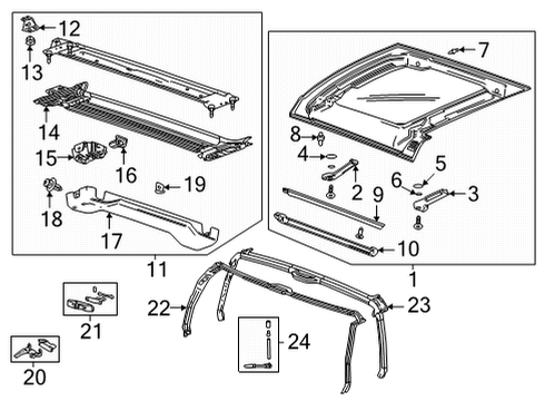 Roof & Components Handle Washer Diagram for 11588888