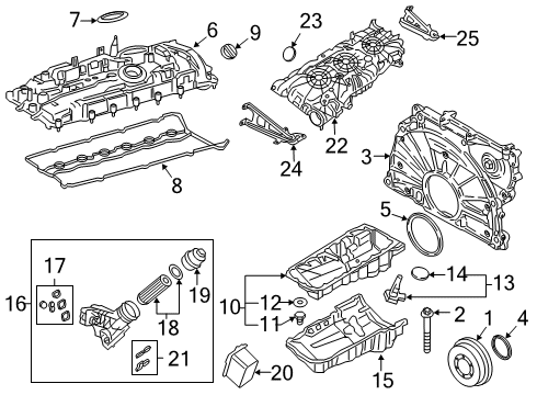 2020 BMW 540i Filters Air Filter Element Diagram for 13718699812