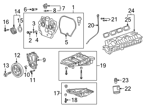 2019 Cadillac CT6 Intake Manifold Intake Manifold Diagram for 12698230
