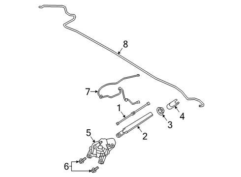 2022 Ford Escape Wipers HOSE - WINDSHIELD WASHER Diagram for LV4Z17A605H