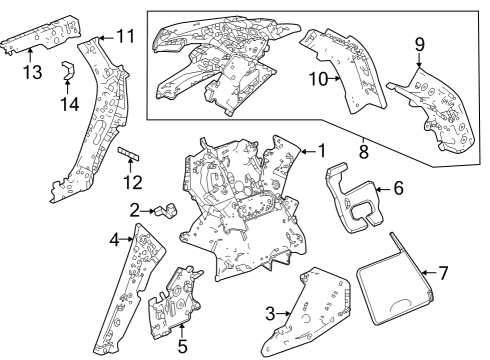Inner Structure - Quarter Panel Stiffener Complete R, Quarter Diagram for 63310TYA305ZZ