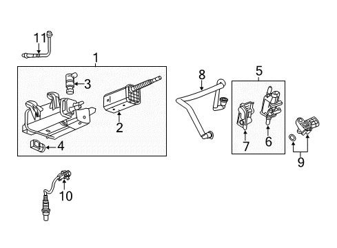 2017 Chevrolet Equinox Emission Components Front Oxygen Sensor Diagram for 12665061