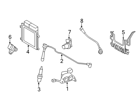2010 Kia Soul Ignition System Bracket-ECU Diagram for 3911223200