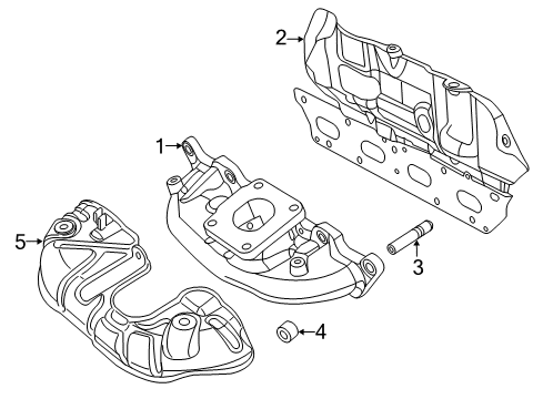 2017 Fiat 500X Exhaust Manifold Stud-Double Ended Diagram for 6510985AA