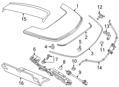 2013 Volvo S60 Stowage Compartment Panel-Folding Top Diagram for 68028458AB