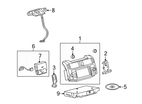 2016 Toyota 4Runner Navigation System Receiver Diagram for 8610035440