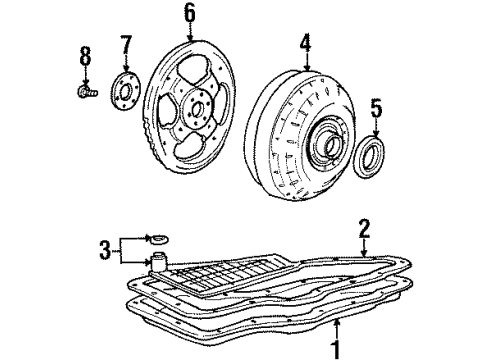 1999 Ford Windstar Automatic Transmission Pan Gasket Diagram for F6DZ7A191A