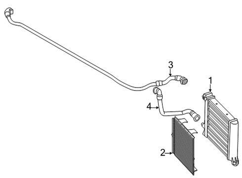 Radiator & Components Radiator Hose Diagram for 17127617375