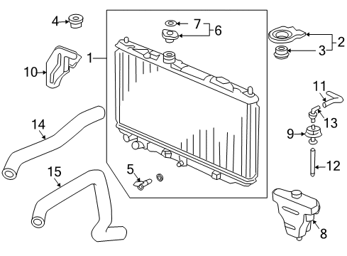 2007 Honda Accord Radiator & Components Hose, Water (Upper) Diagram for 19501RCAA00