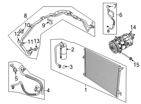 2015 Jaguar XJR Air Conditioner AC Tube Cap Diagram for 52458768