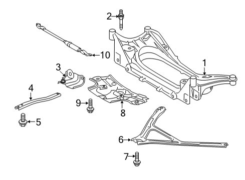 Suspension Mounting - Front CROSSMEMBER Assembly, Front Diagram for 5121053010