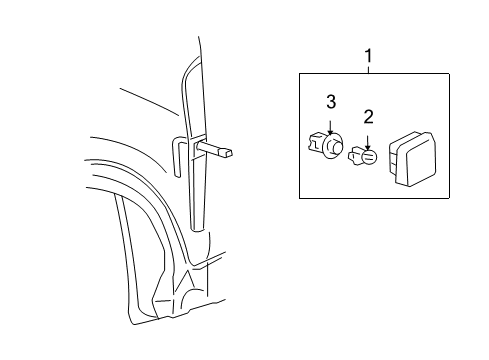 2009 Saturn Vue Bulbs Repeater Lamp Diagram for 96627151