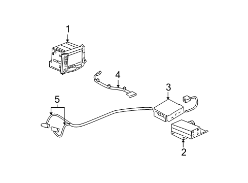 2004 Cadillac CTS Navigation System Antenna Cable Diagram for 25726776
