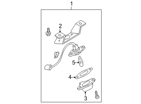 1998 Nissan Frontier Bulbs Lamp Licence Diagram for 265108B425