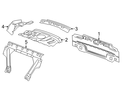 2015 Cadillac CTS Rear Body Drip Channel Diagram for 25795029