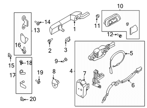 2021 Ford Bronco Rear Door SWITCH - WINDOW CONTROL - SING Diagram for M2DZ14529AA