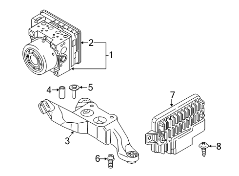2018 BMW X2 Anti-Lock Brakes Fillister Head Screw Diagram for 07146972074