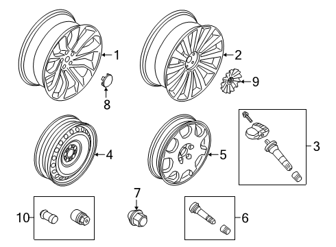 Wheels Center Cap Diagram for JP5Z1130A