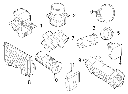 2021 Lincoln Aviator Parking Brake Heater Control Diagram for LC5Z19980HA