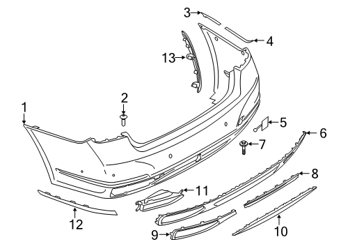 2021 BMW 745e xDrive Bumper & Components - Rear Reflector, Rear Right Diagram for 63147482458