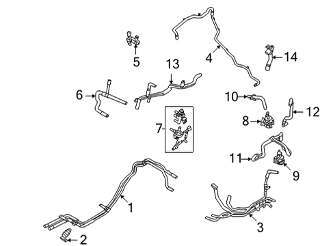 2022 Ford Escape Powertrain Control BRACKET Diagram for LX6Z3C510A