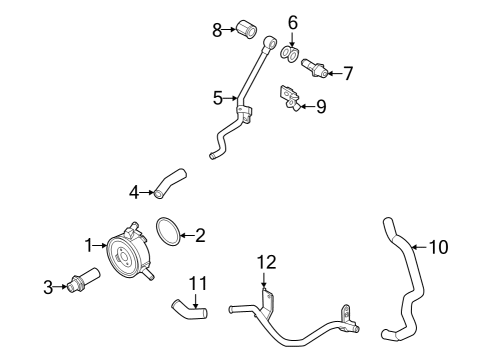 Oil Cooler O-Ring Diagram for 213049N00A