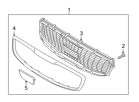 2019 Kia K900 Grille & Components Cover Assembly-SCC Uni Diagram for 86355J6000